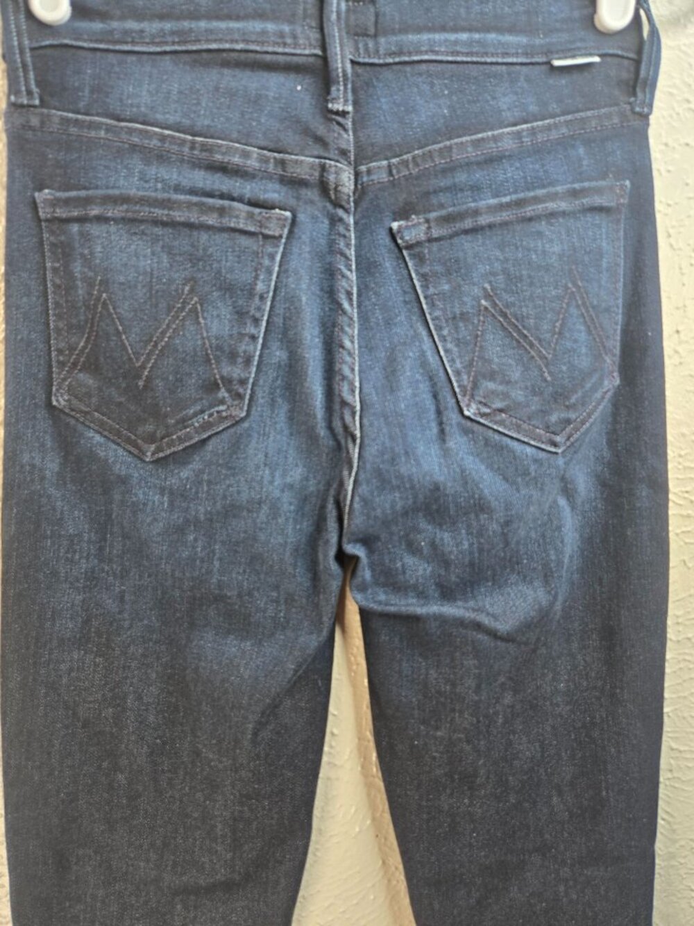 Mother Skinny Ankle Jeans 25 Dark Blue Denim High Rise Stretch Casual Minimalist - Picture 6 of 10